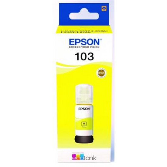 T00S44A Tinta EcoTank L3110, L3150, L1110 nyomtatókhoz, EPSON, sárga, 65 ml