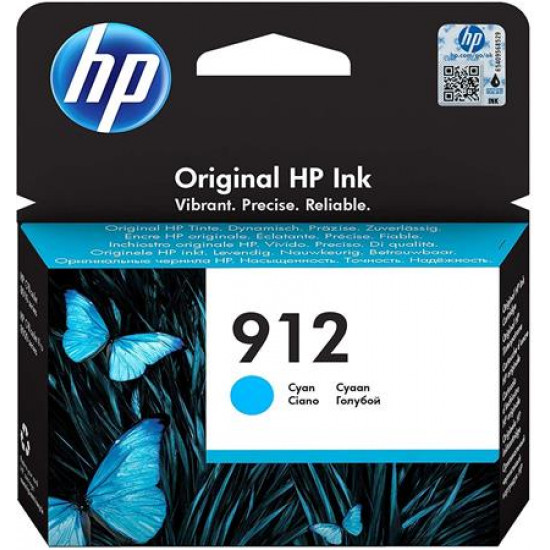 3YL77AE Tintapatron Officejet 8023 All-in-One nyomtatókhoz, HP 912, cián, 315 oldal 3YL77AE Tintapatron Officejet 8023 All-in-One nyomtatókhoz, HP 912, cián, 315 oldal