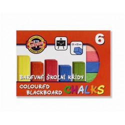 Járdakréta, 6 darabos, KOH-I-NOOR, vegyes szín Járdakréta, 6 darabos, KOH-I-NOOR, vegyes szín