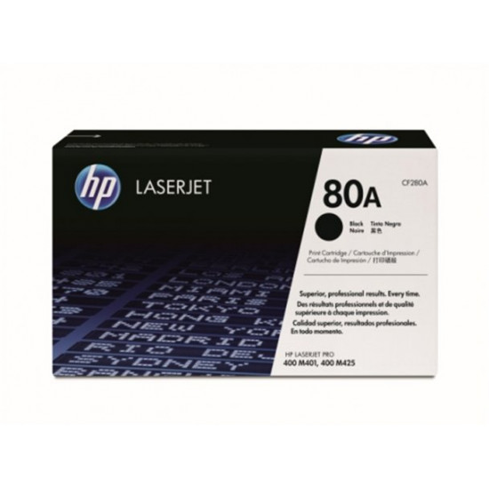 CF280A Lézertoner LaserJet Pro 400 M401 sorozat, M425 nyomtatókhoz, HP 80A, fekete, 2,7k