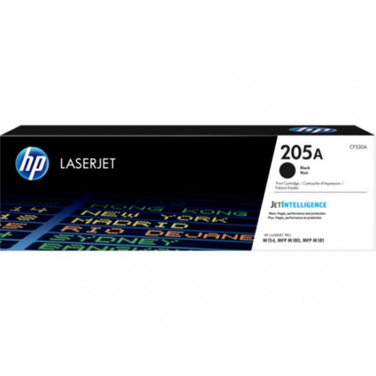 CF530A Lézertoner HP Color Laserjet MFP M181fw nyomtatókhoz, HP 205A, fekete, 1,1k