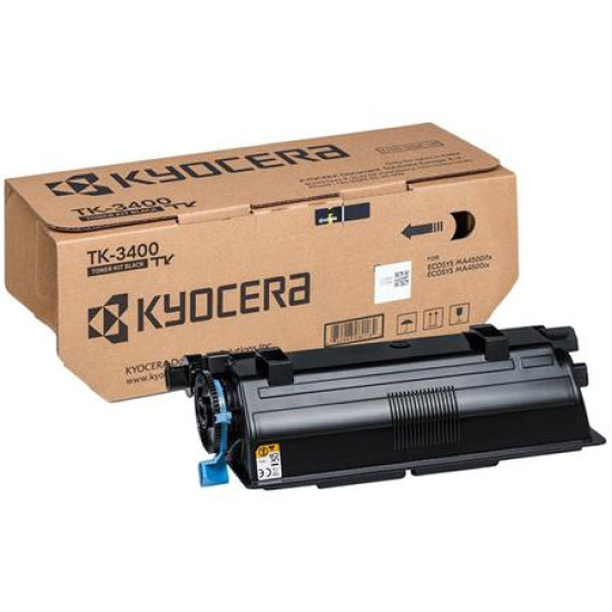 TK3400 Lézertoner ECOSYS MA4500fx, MA4500x, PA4500x nyomtatókhoz, KYOCERA, fekete, 12,5K TK3400 Lézertoner ECOSYS MA4500fx, MA4500x, PA4500x nyomtatókhoz, KYOCERA, fekete, 12,5K