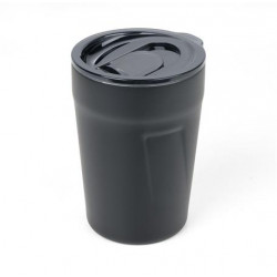 Termoszbögre, 300 ml, rozsdamentes acél, TROIKA "Cup-uccino", fekete