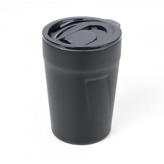 Termoszbögre, 300 ml, rozsdamentes acél, TROIKA "Cup-uccino", fekete
