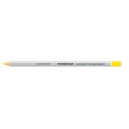 Színes ceruza, hatszögletű, mindenre író, lemosható (omnichrom), STAEDTLER "Lumocolor", sárga