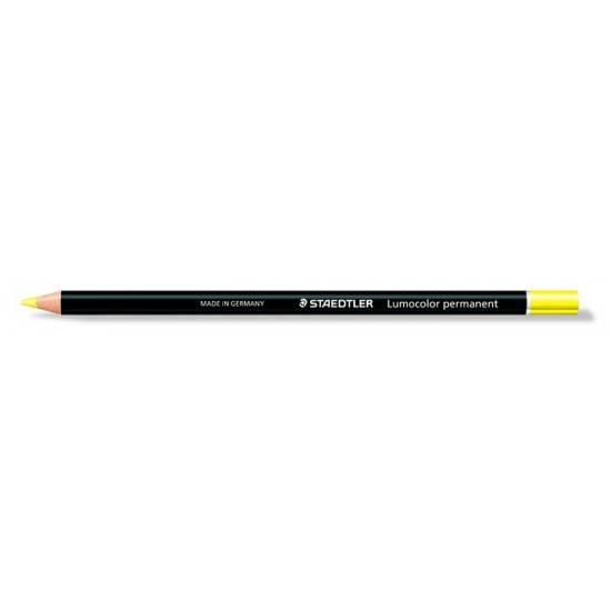 Színes ceruza, henger alakú, mindenre író, vízálló (glasochrom) STAEDTLER "Lumocolor", sárga