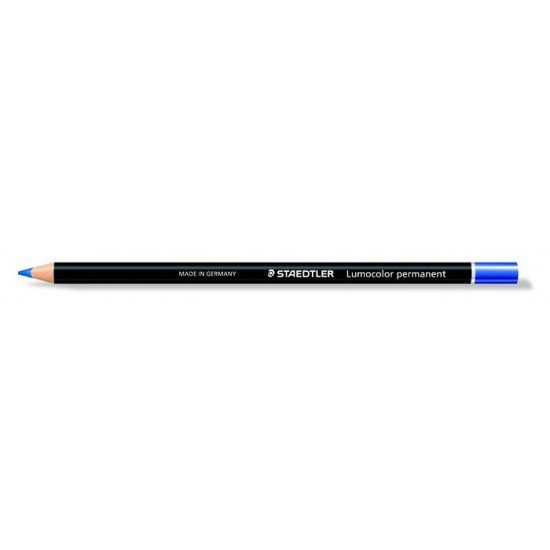 Színes ceruza, henger alakú, mindenre író, vízálló (glasochrom) STAEDTLER "Lumocolor", kék
