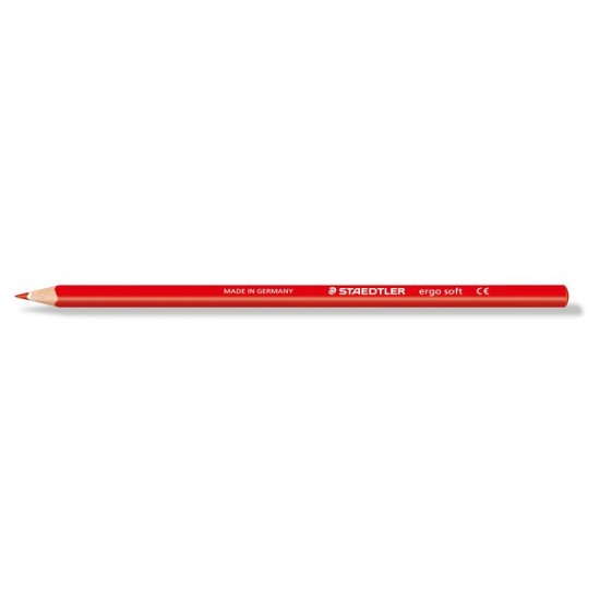 Színes ceruza, háromszögletű, STAEDTLER "Ergo Soft", piros