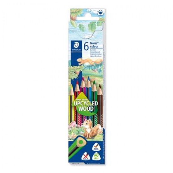 Színes ceruza készlet, háromszögletű, STAEDTLER "Noris Colour", 6 különböző szín