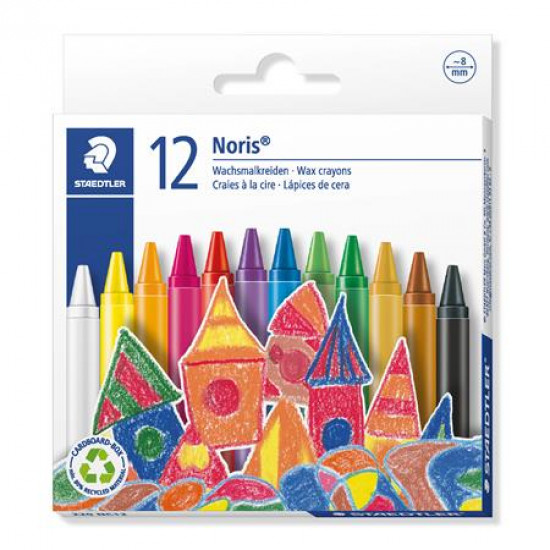 Zsírkréta, STAEDTLER "Noris Club", 12 különböző szín