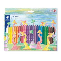 Zsírkréta, kitekerhető, STAEDTLER "Noris® 221", 24 különböző szín