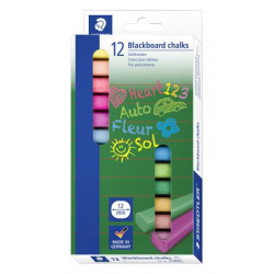 Táblakréta, szögletes, STAEDTLER, 12 különböző szín