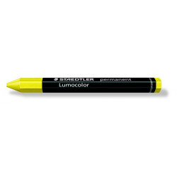 Jelölőkréta, mindenre író, vízálló (omnigraph), STAEDTLER "Lumocolor", sárga