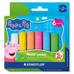 Aszfaltkréta, jumbo, STAEDTLER "Noris® Junior 2365", Peppa malac, 6 szín
