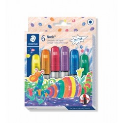 Zsírkréta, zselés, STAEDTLER "Noris Club", 6 csillogó szín Zsírkréta, zselés, STAEDTLER "Noris Club", 6 csillogó szín