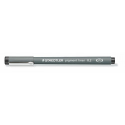 Tusfilc, 0,2 mm, STAEDTLER "Pigment Liner", fekete Tusfilc, 0,2 mm, STAEDTLER "Pigment Liner", fekete