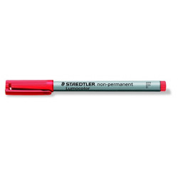 Alkoholmentes marker, OHP, 0,6 mm, STAEDTLER "Lumocolor 316 F", piros