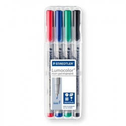 Alkoholmentes marker készlet, OHP, 0,6 mm, STAEDTLER "Lumocolor 316 F", 4 különböző szín Alkoholmentes marker készlet, OHP, 0,6 mm, STAEDTLER "Lumocolor 316 F", 4 különböző szín
