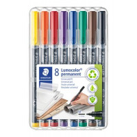 Alkoholos marker készlet, OHP, 1 mm, STAEDTLER "Lumocolor 317 M", 8 különböző szín Alkoholos marker készlet, OHP, 1 mm, STAEDTLER "Lumocolor 317 M", 8 különböző szín