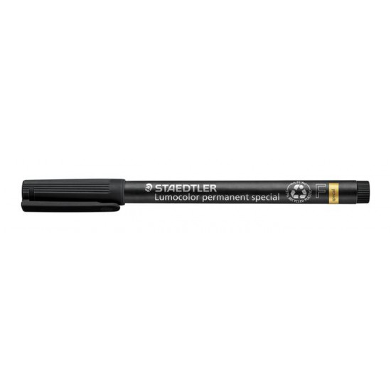 Alkoholos marker, 0,6 mm, F, STAEDTLER "Lumocolor Special", fekete