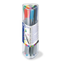 Tűfilc készlet, 0,3 mm, STAEDTLER "Triplus", 12 különböző szín