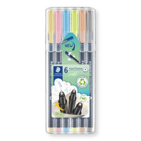 Tűfilc készlet, 0,3 mm, STAEDTLER "Triplus® 334", 6 különböző pasztell szín Tűfilc készlet, 0,3 mm, STAEDTLER "Triplus® 334", 6 különböző pasztell szín