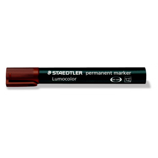 Alkoholos marker, 2-5 mm, vágott, STAEDTLER "Lumocolor 350", barna