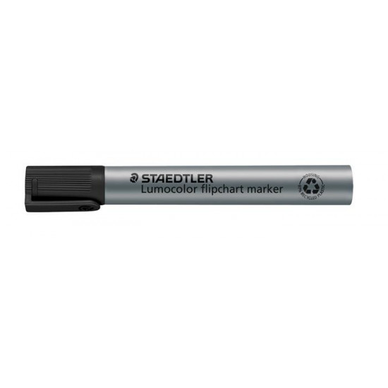 Flipchart marker, 2 mm, kúpos, STAEDTLER "Lumocolor 356", fekete