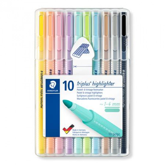 Szövegkiemelő készlet, 1-4 mm, STAEDTLER, 10 különböző szín