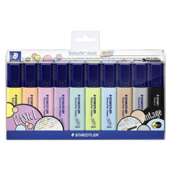 Szövegkiemelő készlet, 1-5 mm, STAEDTLER "Textsurfer Classic Pastel", 10 különböző szín