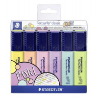 Szövegkiemelő készlet, 1-5 mm, STAEDTLER "Textsurfer Classic Pastel", 6 különböző szín Szövegkiemelő készlet, 1-5 mm, STAEDTLER "Textsurfer Classic Pastel", 6 különböző szín