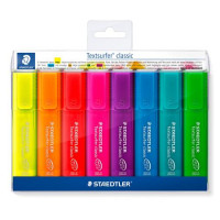 Szövegkiemelő készlet, 1-5 mm, STAEDTLER, 8 különböző szín Szövegkiemelő készlet, 1-5 mm, STAEDTLER, 8 különböző szín