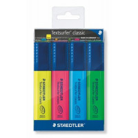 Szövegkiemelő készlet, 1-5 mm, STAEDTLER "Textsurfer Classic", 4 különböző szín Szövegkiemelő készlet, 1-5 mm, STAEDTLER "Textsurfer Classic", 4 különböző szín
