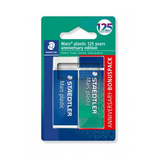 Radír, STAEDTLER "Mars® Plastic 526 , 125 years", kék-zöld