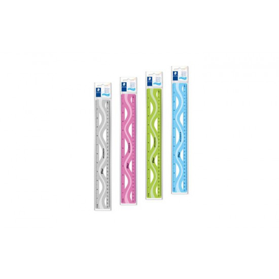 Vonalzó, műanyag, hajlítható, 30 cm, STAEDTLER "Ultraflex"