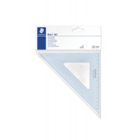 Háromszög vonalzó, műanyag, 45°, 25 cm, STAEDTLER "Mars", átlátszó kék