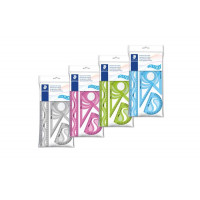 Vonalzókészlet, műanyag, hajlítható, 4 darabos, STAEDTLER "Ultraflex", vegyes színek Vonalzókészlet, műanyag, hajlítható, 4 darabos, STAEDTLER "Ultraflex", vegyes színek