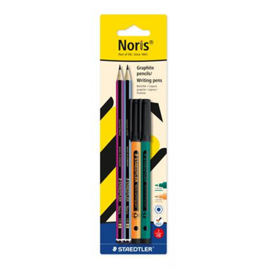 Grafitceruza és tűfilc készlet, STAEDTLER "Noris® colour edition set", narancs+zöld tűfilc Grafitceruza és tűfilc készlet, STAEDTLER "Noris® colour edition set", narancs+zöld tűfilc