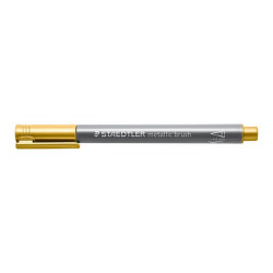 Dekormarker, 1-6 mm, STAEDTLER "Design Journey Metallic Brush", arany