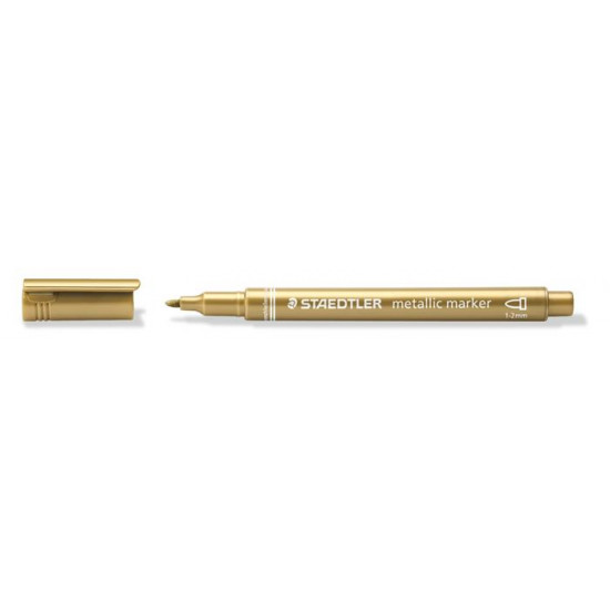 Dekormarker, 1-2 mm, kúpos, STAEDTLER, arany