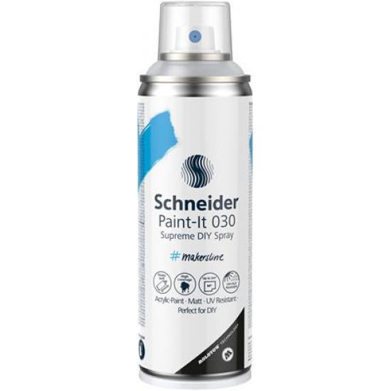 Akrilfesték spray, 200 ml, SCHNEIDER "Paint-It 030", átlátszó matt bevonat