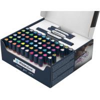 Kétvégű marker készlet, 72 darabos, SCHNEIDER „Paint-It 040 Twin marker Set complete”, 30 különböző szín Kétvégű marker készlet, 72 darabos, SCHNEIDER „Paint-It 040 Twin marker Set complete”, 30 különböző szín