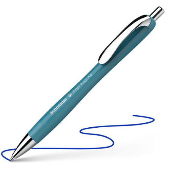 Golyóstoll, 0,7 mm, nyomógombos, SCHNEIDER "Slider Rave XB", türkiz Golyóstoll, 0,7 mm, nyomógombos, SCHNEIDER "Slider Rave XB", türkiz