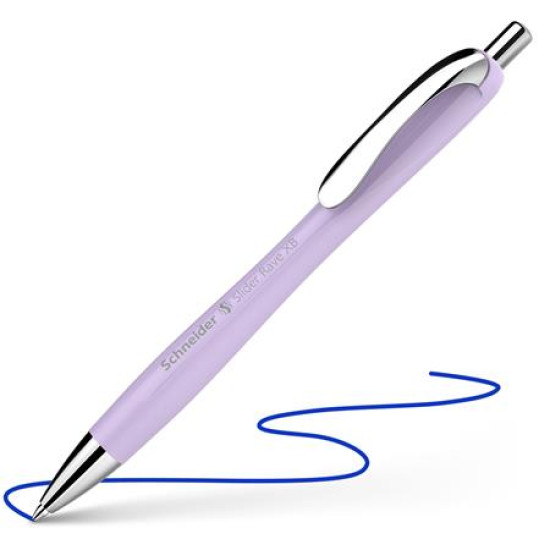Golyóstoll, 0,7 mm, nyomógombos, SCHNEIDER "Slider Rave XB", halványlila Golyóstoll, 0,7 mm, nyomógombos, SCHNEIDER "Slider Rave XB", halványlila
