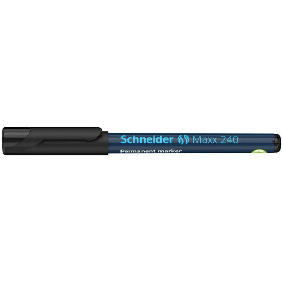 Alkoholos marker, 1-2 mm, kúpos, SCHNEIDER "Maxx 240", fekete