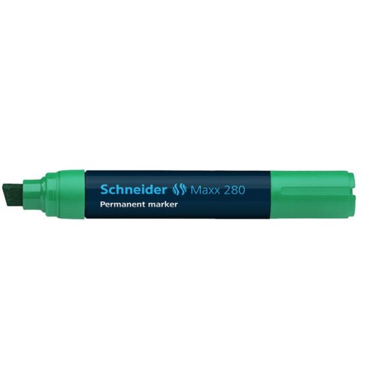 Alkoholos marker, 4-12 mm, vágott, SCHNEIDER "Maxx 280", zöld