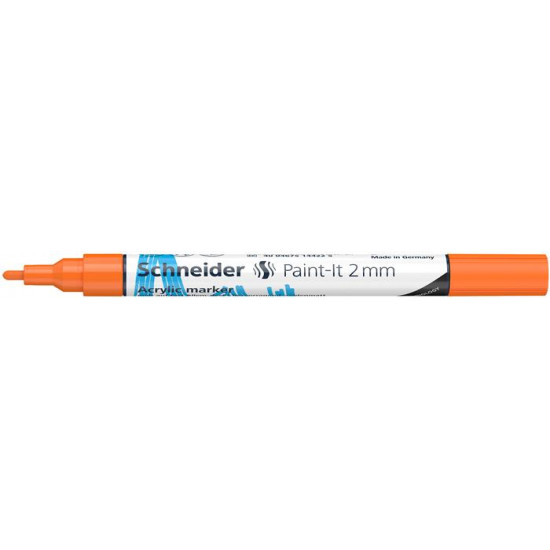Akril marker, 2 mm, SCHNEIDER "Paint-It 310", narancssárga