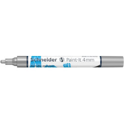 Akril marker, 4 mm, SCHNEIDER "Paint-It 320", ezüst