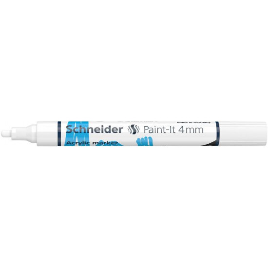 Akril marker, 4 mm, SCHNEIDER "Paint-It 320", fehér