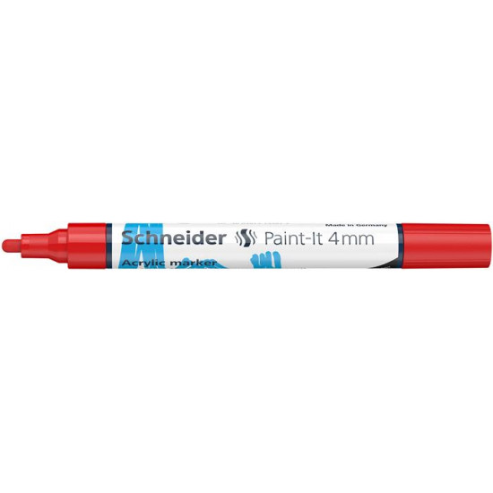 Akril marker, 4 mm, SCHNEIDER "Paint-It 320", piros